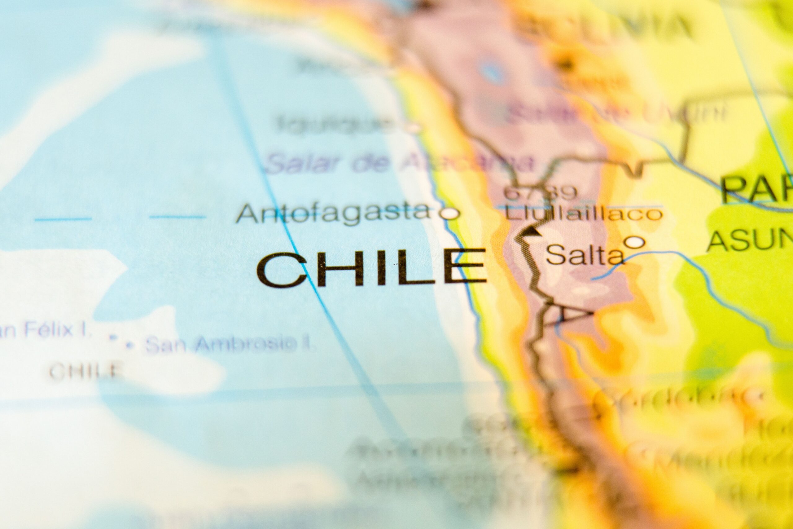Chile en un mapa