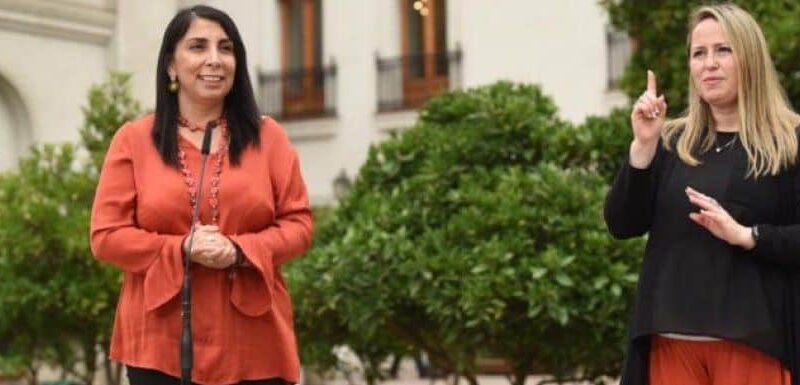 Vocera de gobierno Karla Rubilar en la Moneda.