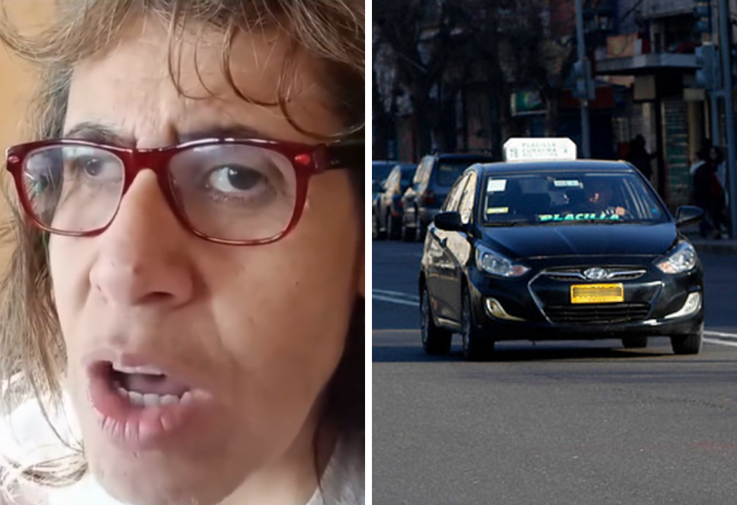 Foto de mujer con discapacidad y un colectivo