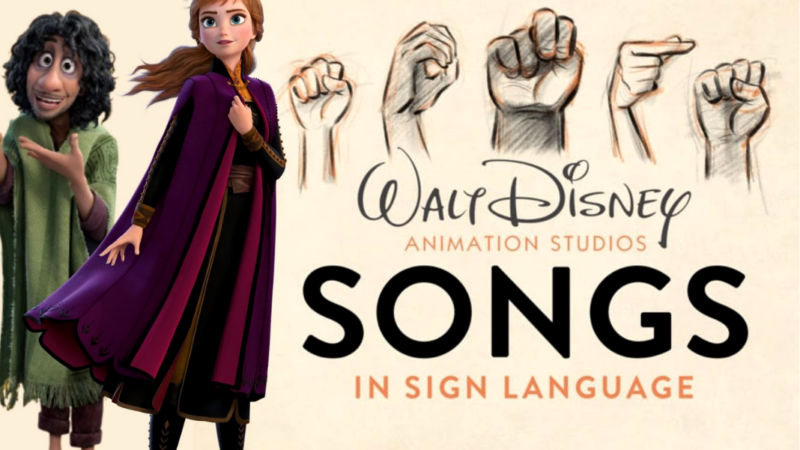 Afiche de "songs in sing in ASL" de Disney