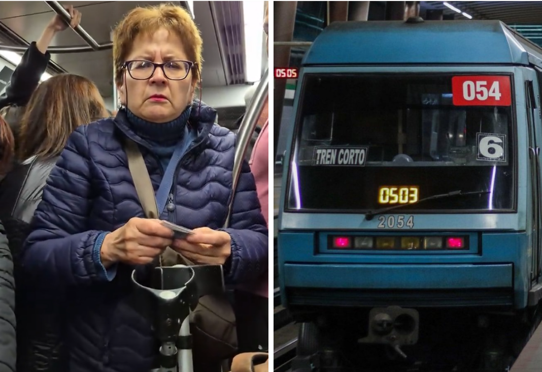 imagen de mujer en el metro