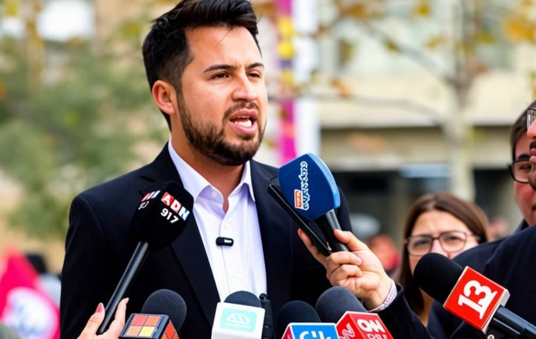 Diputado Gatica en conferencia de prensa