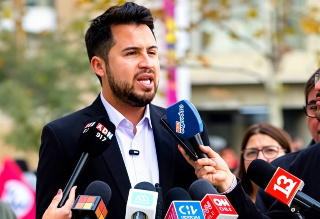 Diputado Gatica en conferencia de prensa