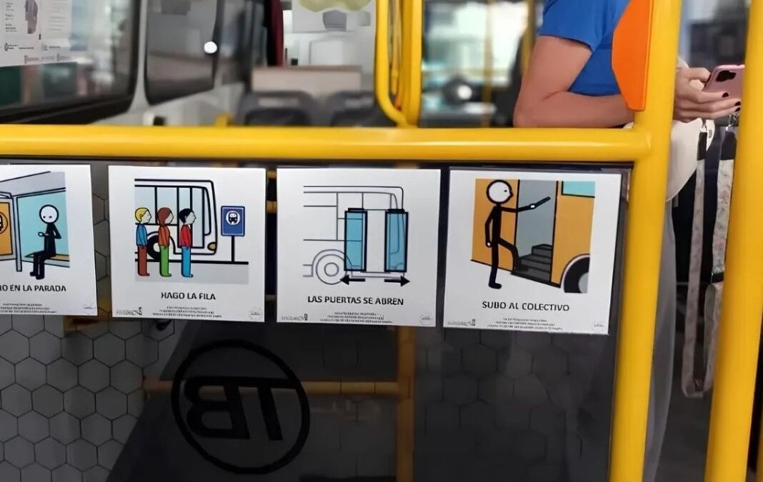 Pictogramas en una micro
