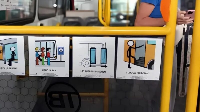 Pictogramas en una micro