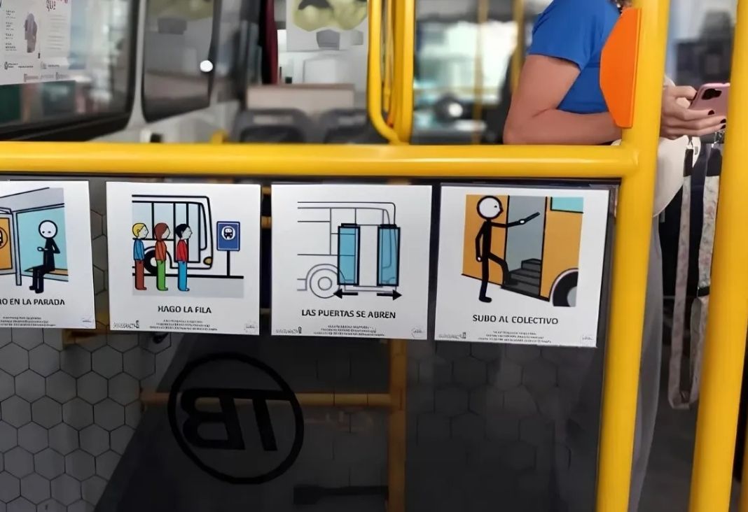 Pictogramas en una micro