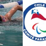 Niña nadando y logo de Comité Paralímpico de Chile