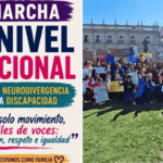 afiche marcha neurodivergencia | varias personas fuera de la moneda