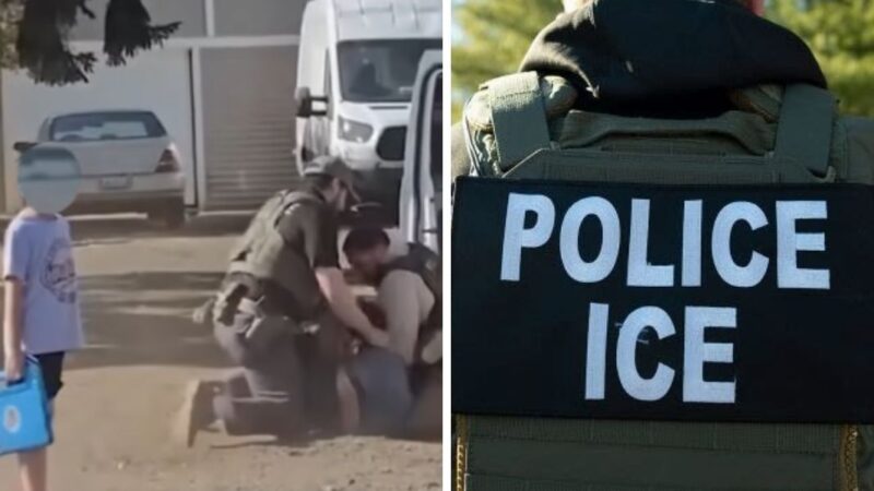 Niño durante arresto e ICE